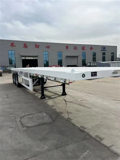 3 axle 20ft flatbed semi trailer